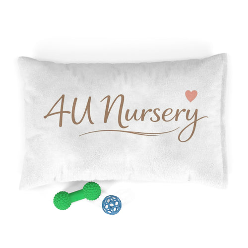 AU Nursery Pet Bed — Personalized Soft Plush Dog & Cat Bed with Heart Graphic
