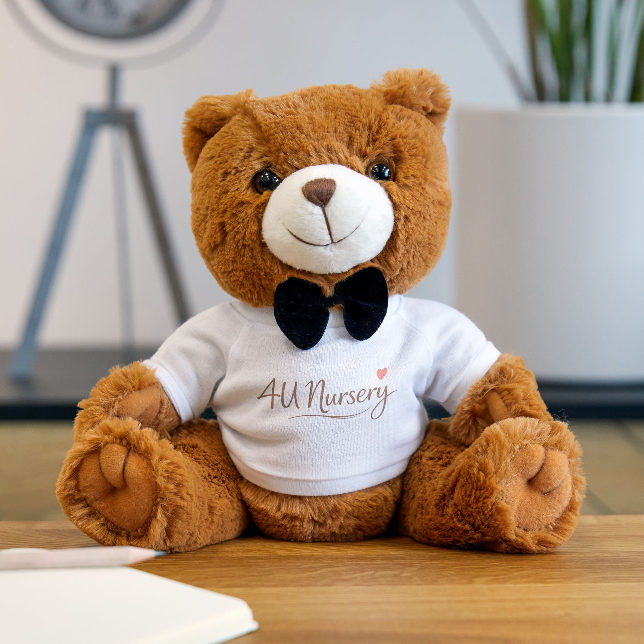 Plush Teddy Bear with Personalized T-Shirt — Soft Brown Keepsake Gift