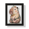 Adorable Quokka Watercolor Framed Poster — Cute Nursery Wall Art