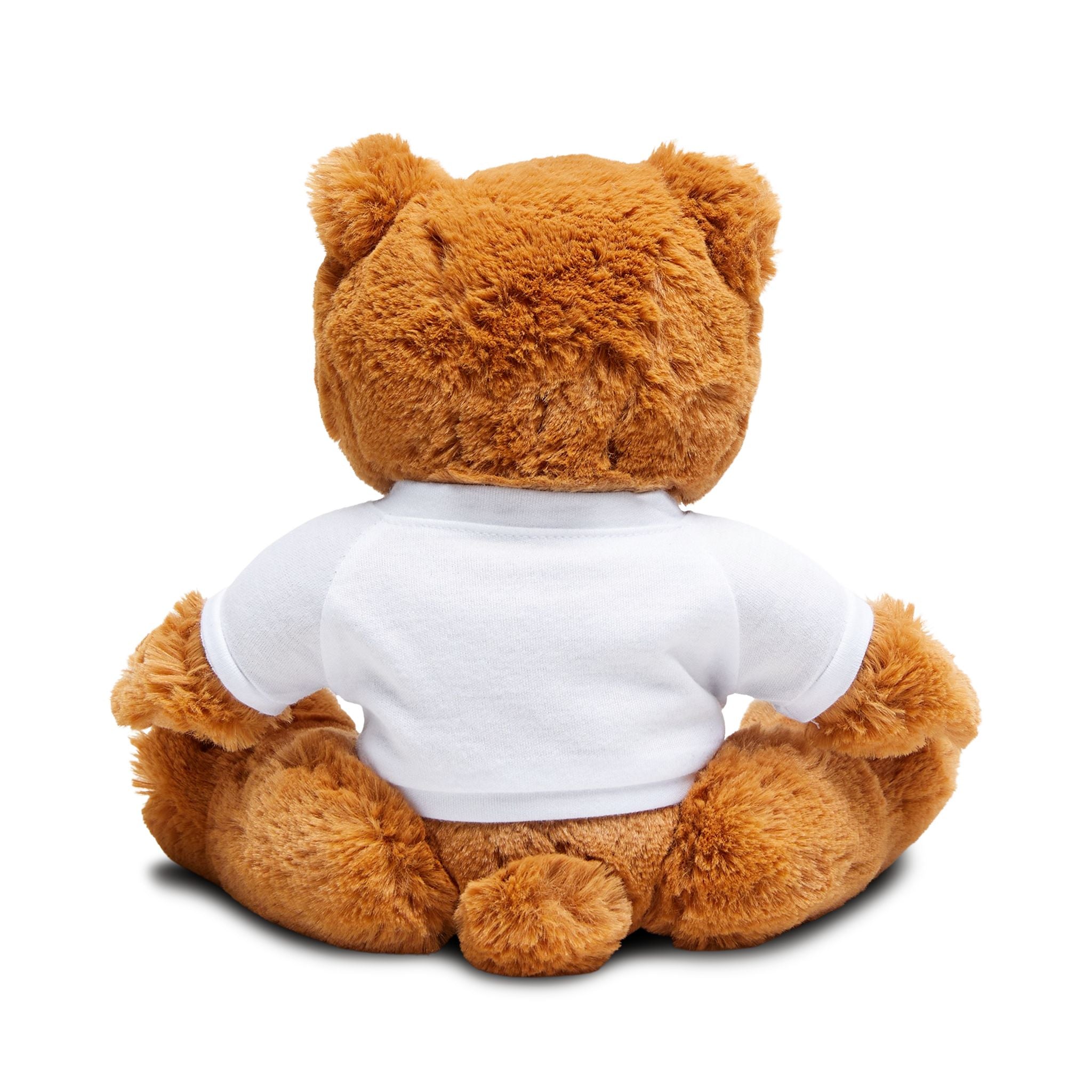Plush Teddy Bear with Personalized T-Shirt — Soft Brown Keepsake Gift