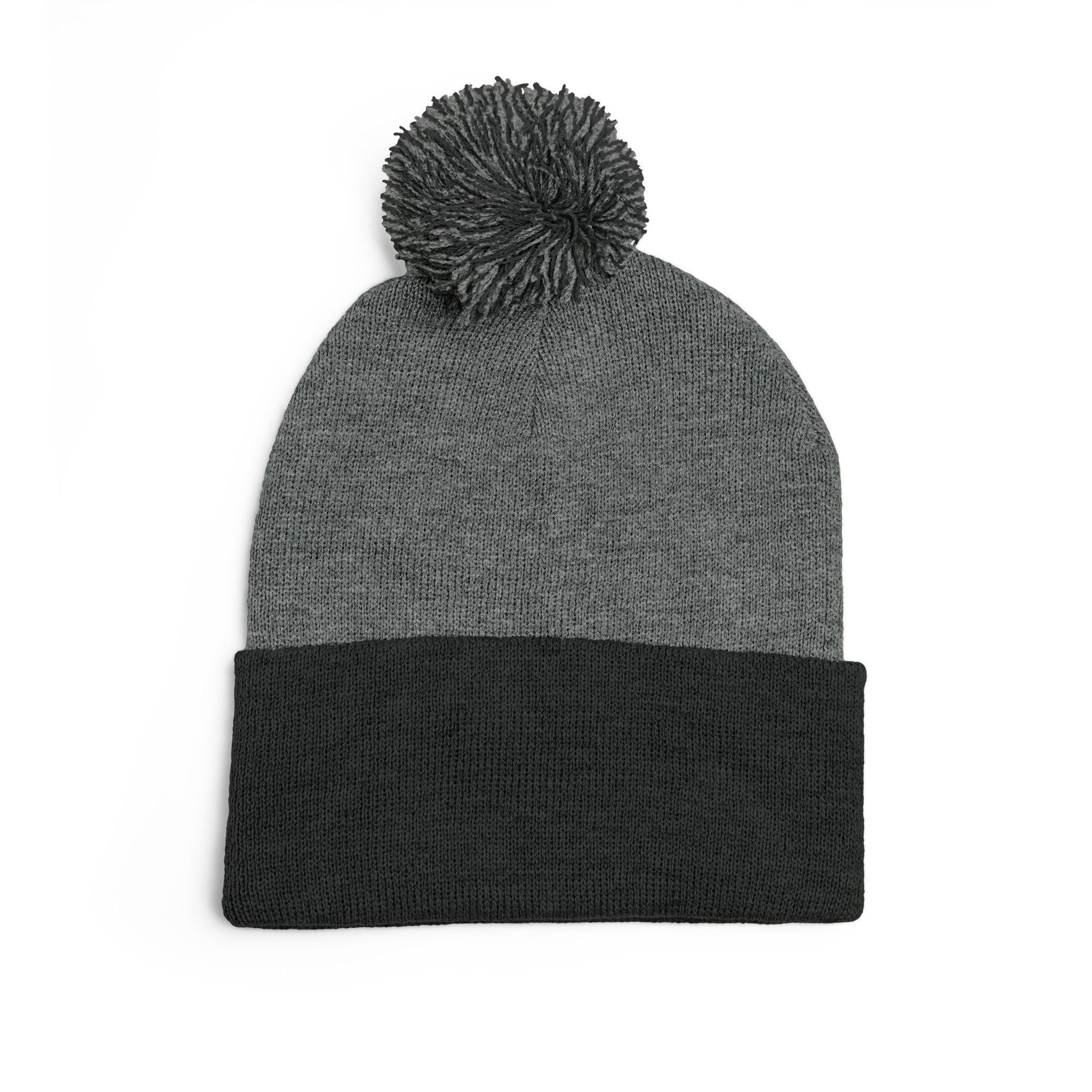 Embroidered Pom-Pom Beanie — "All Nursery" Heart Knit Cap