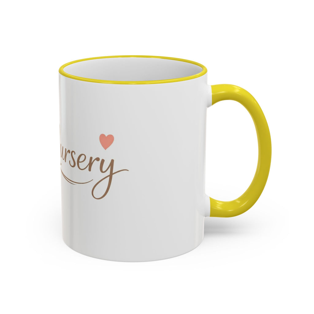 Nursery Logo Accent Rim Mug – Personalized Baby Room & Caregiver Gift (11oz, 15oz)