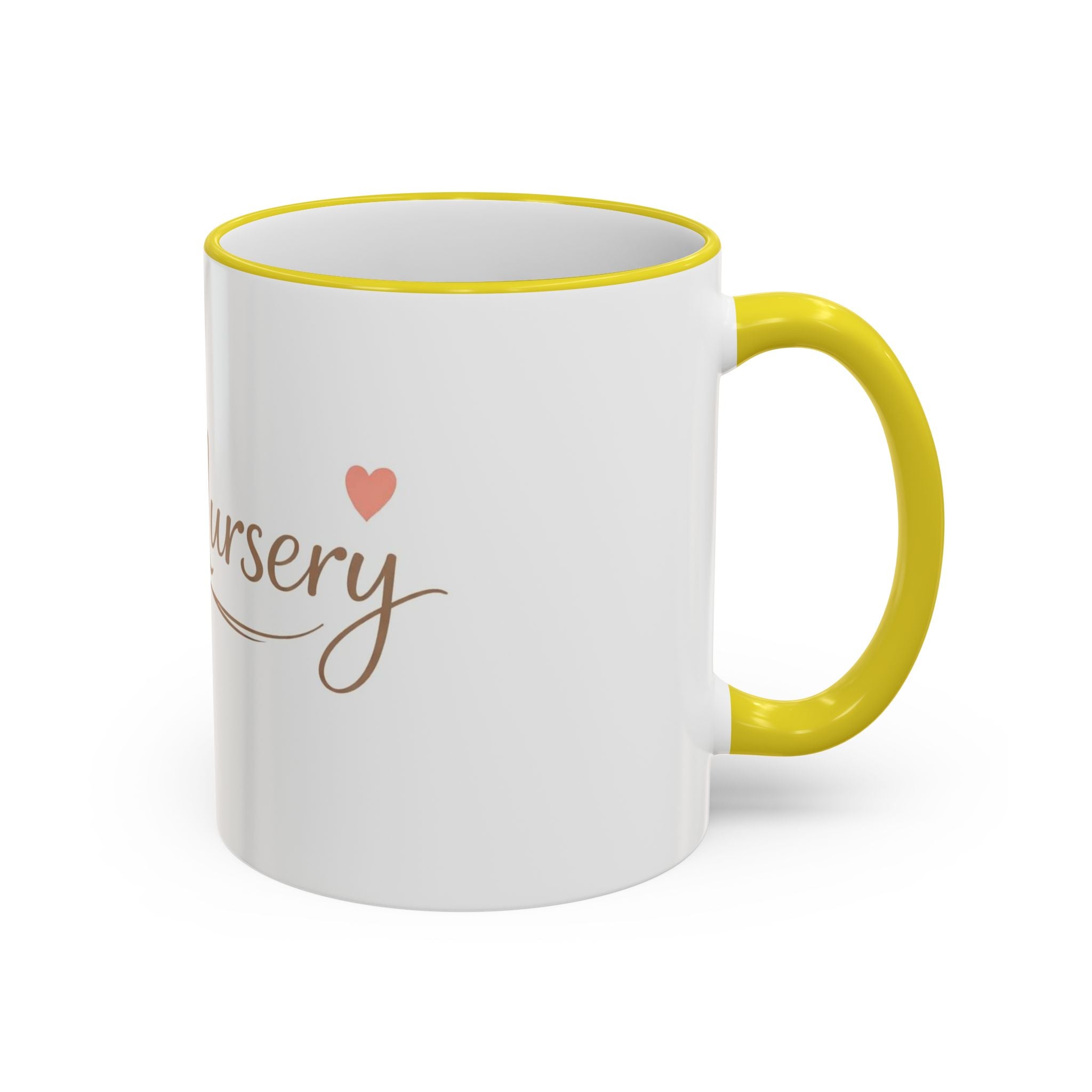 Nursery Logo Accent Rim Mug – Personalized Baby Room & Caregiver Gift (11oz, 15oz)