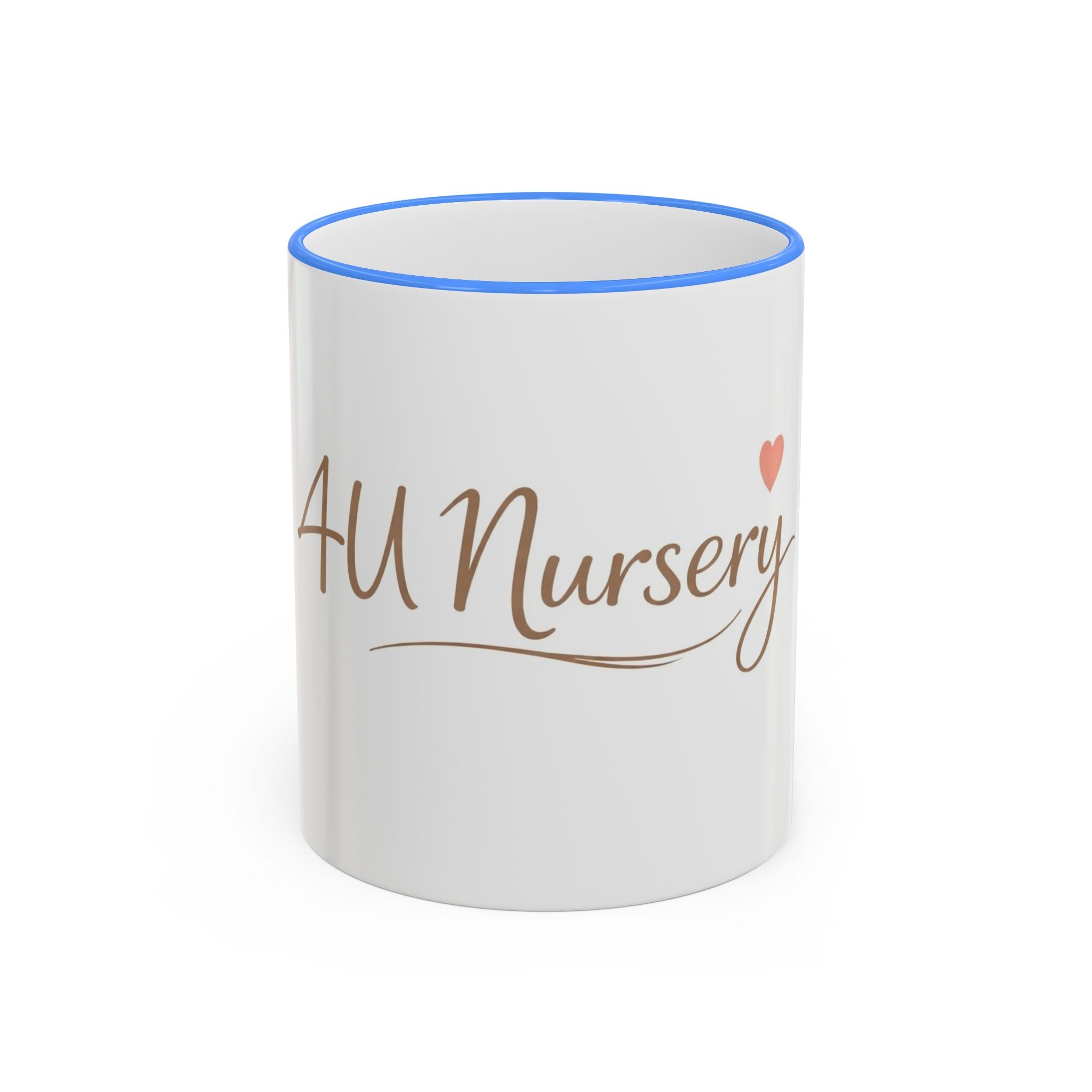 Nursery Logo Accent Rim Mug – Personalized Baby Room & Caregiver Gift (11oz, 15oz)