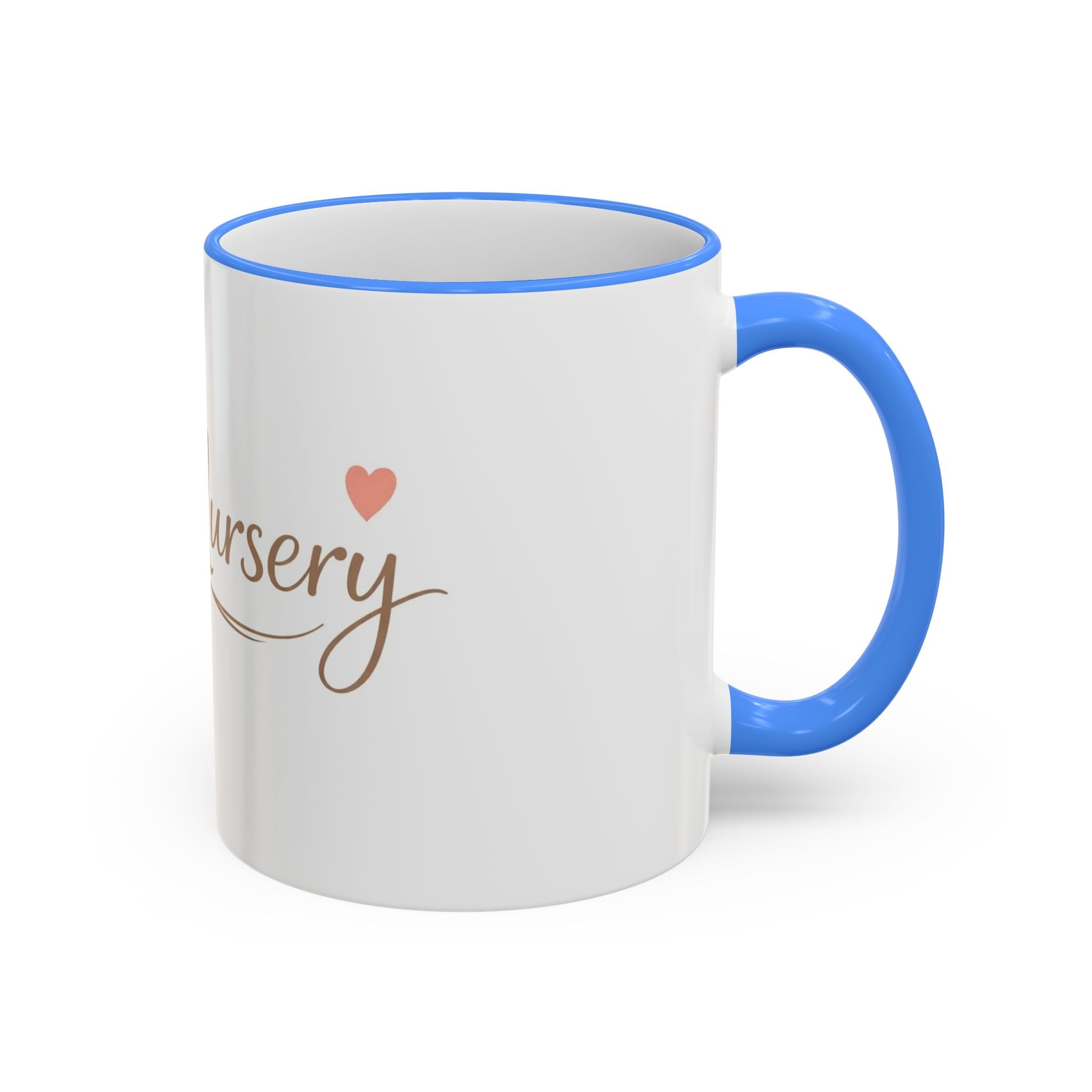 Nursery Logo Accent Rim Mug – Personalized Baby Room & Caregiver Gift (11oz, 15oz)