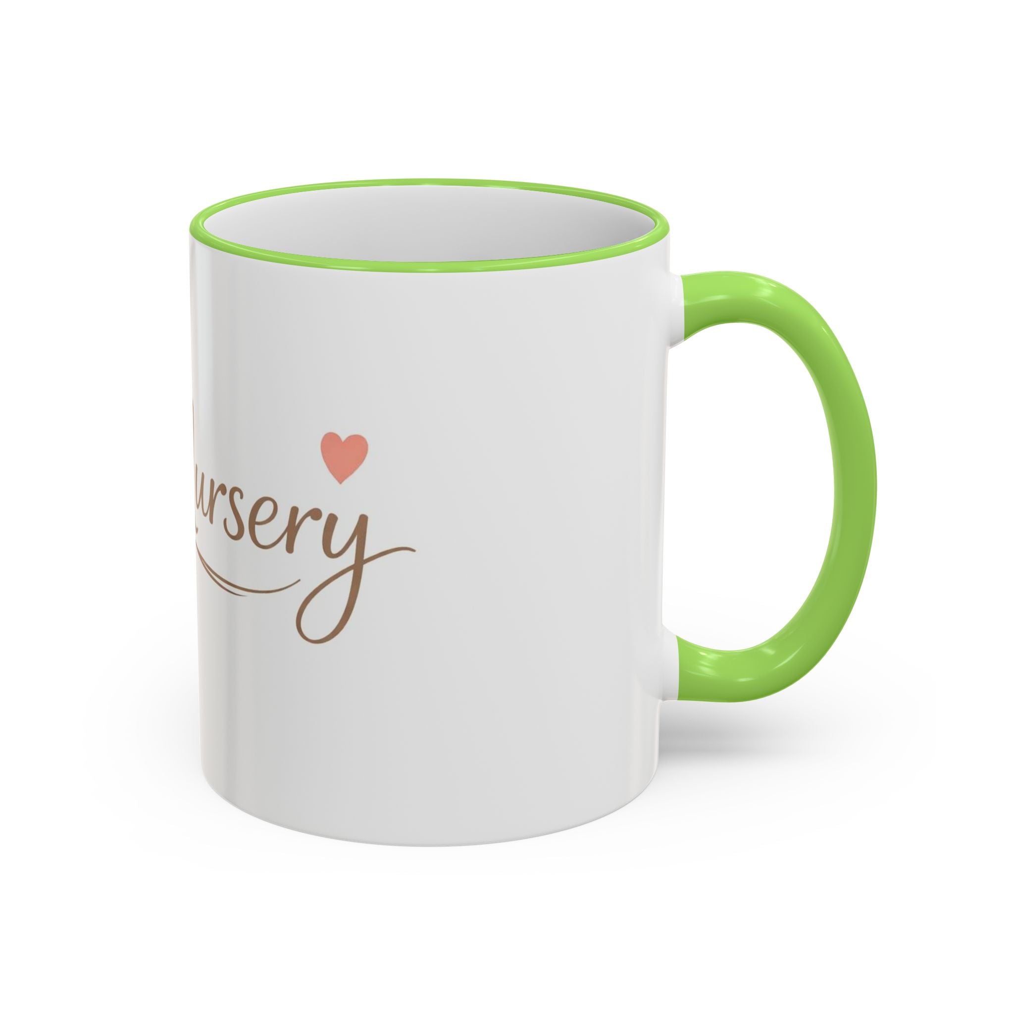 Nursery Logo Accent Rim Mug – Personalized Baby Room & Caregiver Gift (11oz, 15oz)