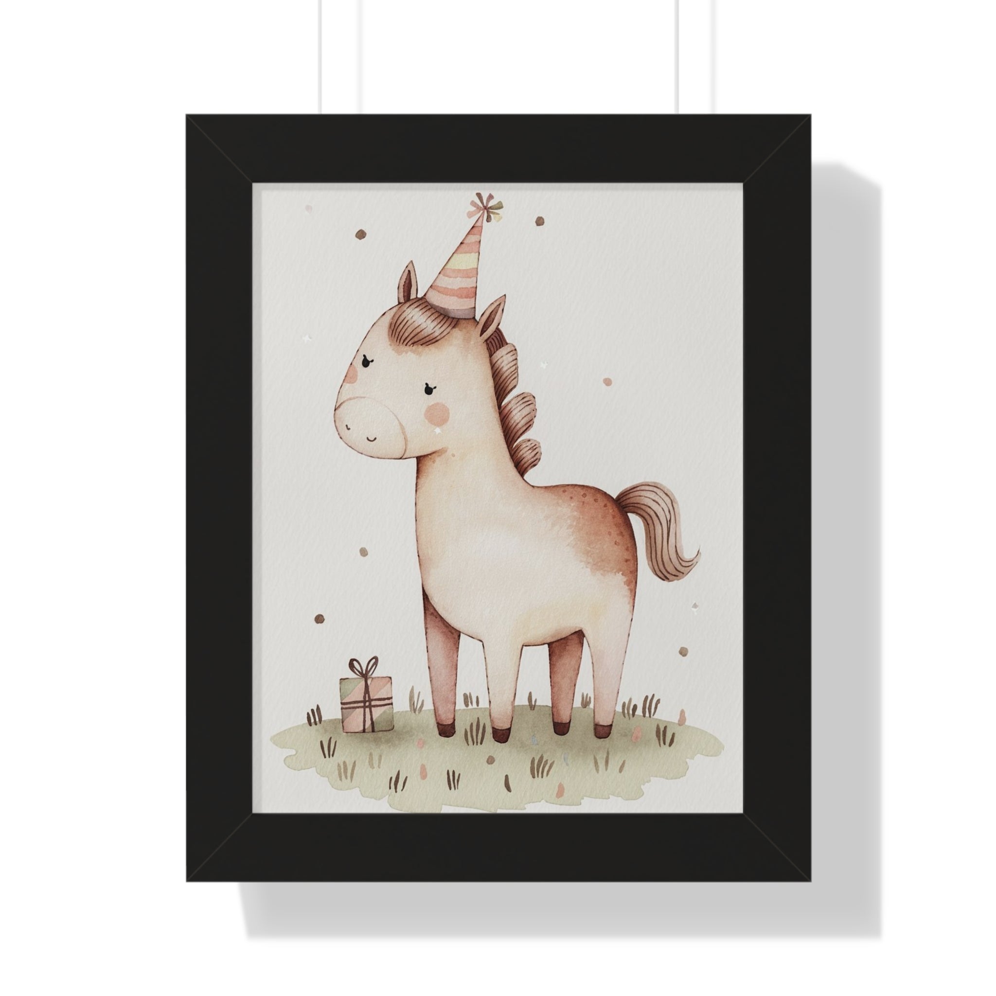 Unicorn Birthday Framed Poster — Cute Nursery Wall Art