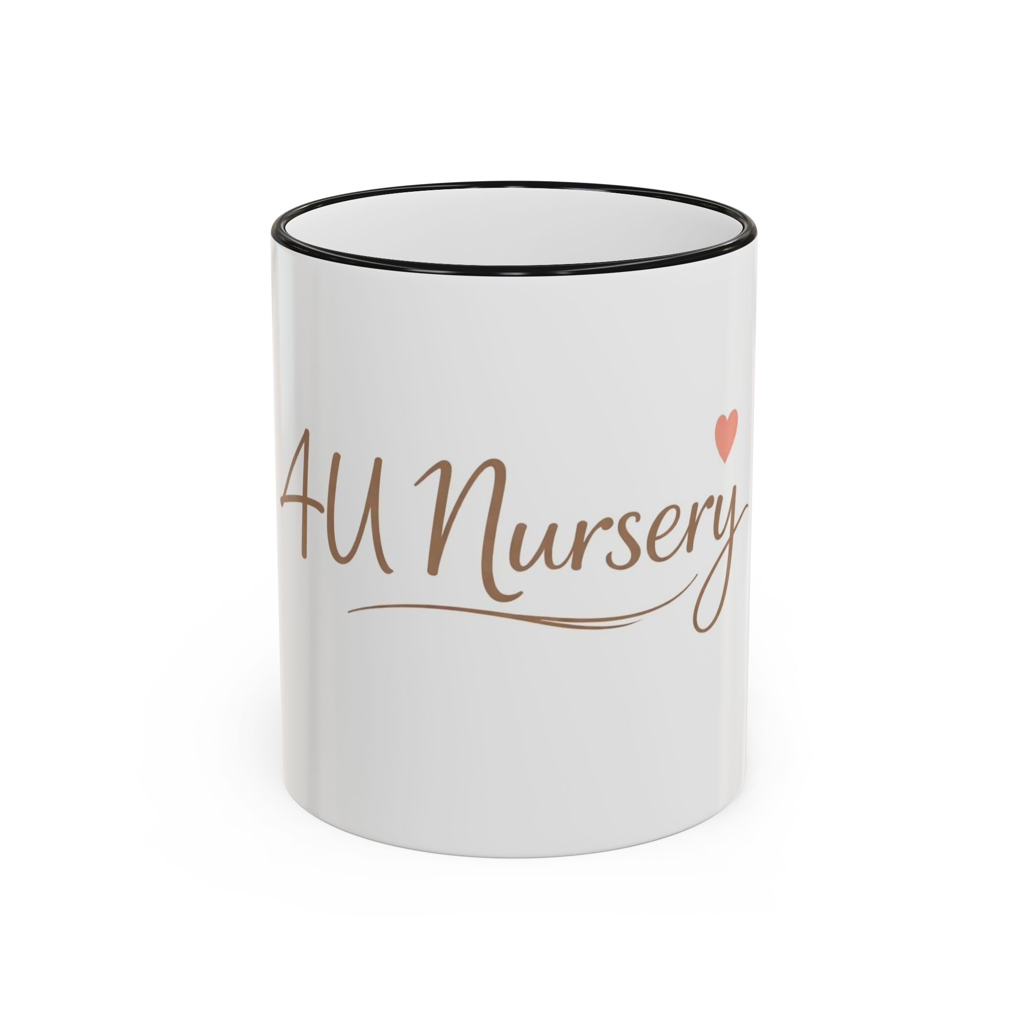 Nursery Logo Accent Rim Mug – Personalized Baby Room & Caregiver Gift (11oz, 15oz)