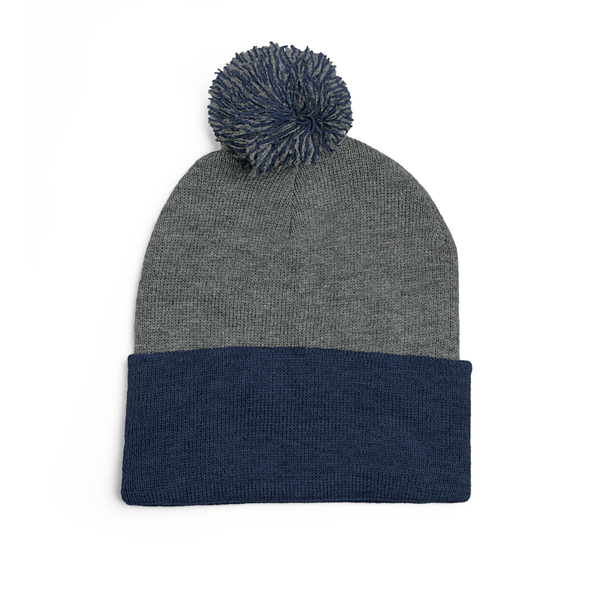 Embroidered Pom-Pom Beanie — "All Nursery" Heart Knit Cap