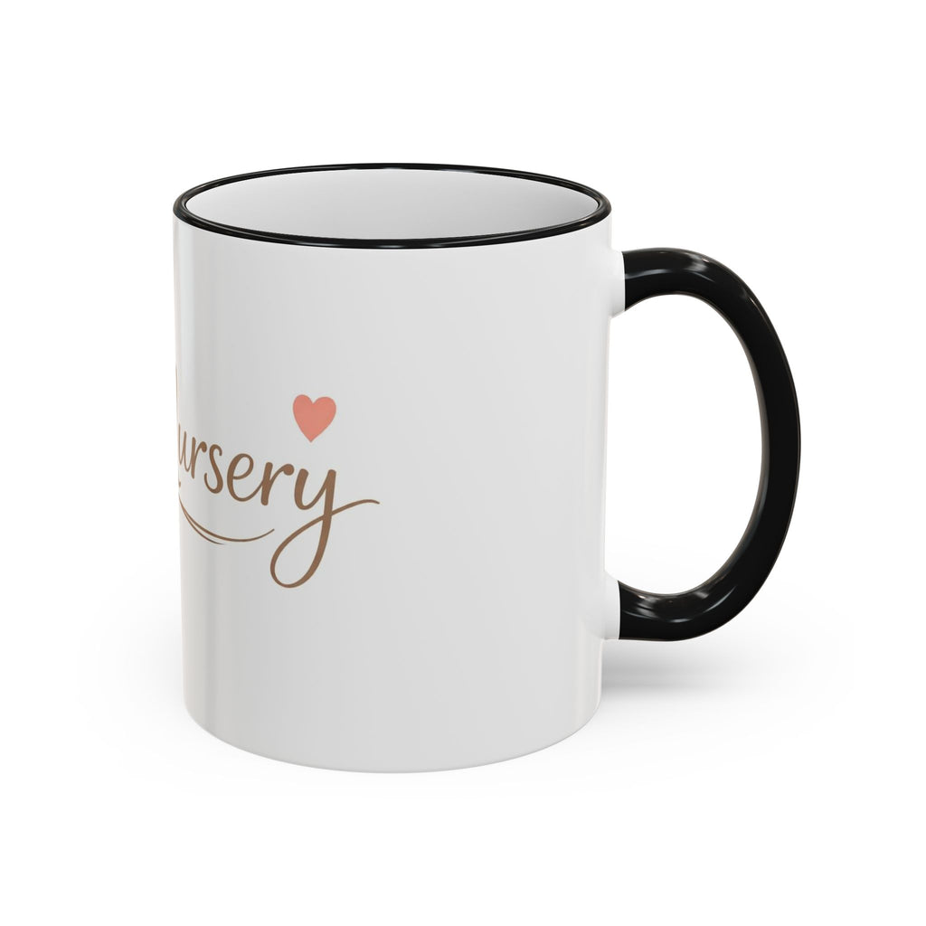 Nursery Logo Accent Rim Mug – Personalized Baby Room & Caregiver Gift (11oz, 15oz)