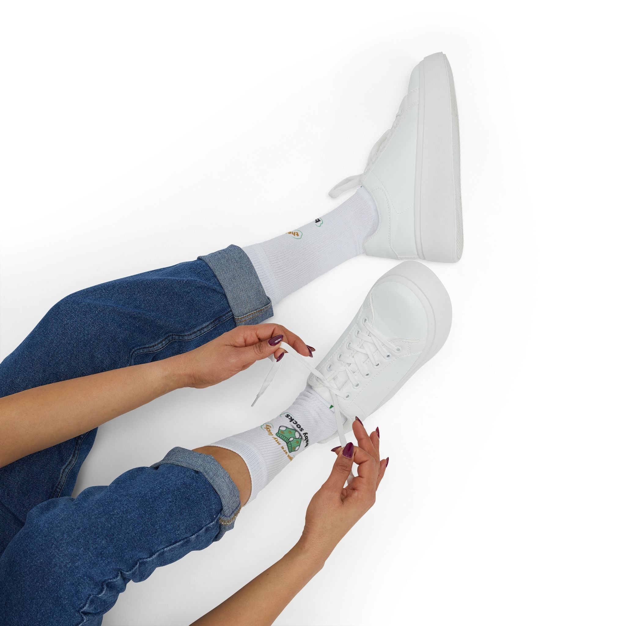 "My lucky baby Socks" — Tropical Crew Socks with Cute Pineapple Graphic