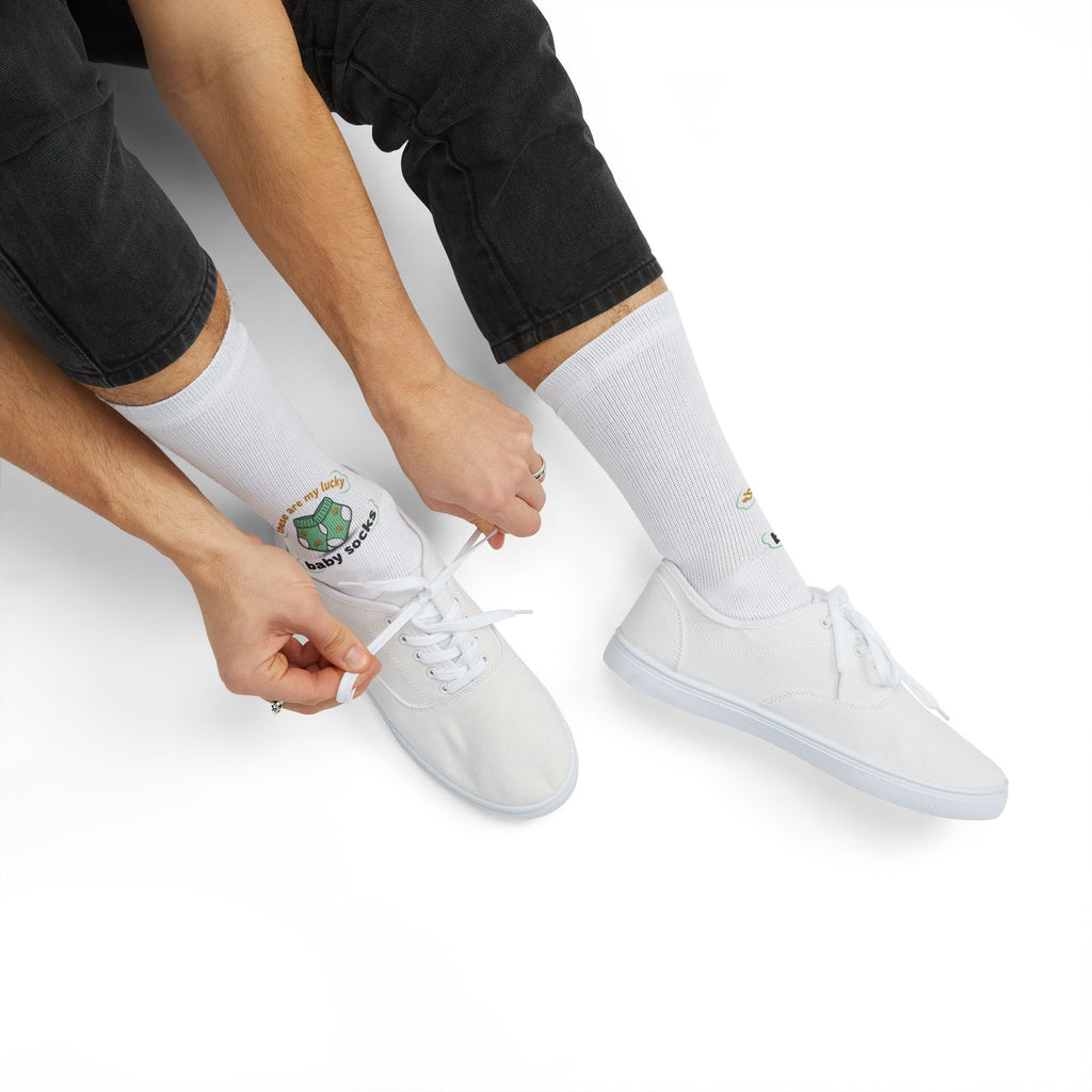 "My lucky baby Socks" — Tropical Crew Socks with Cute Pineapple Graphic